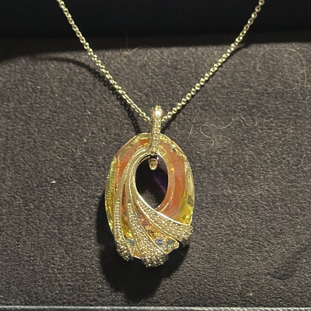 Shimmering Crystal Aurora Pendant